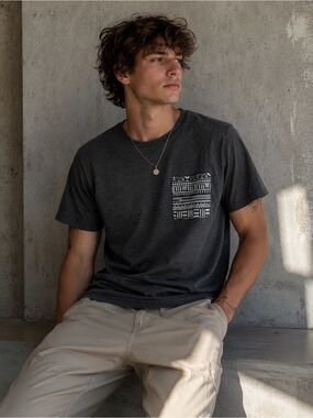 On The Byas Black Aztec Pocket Tee | Streetwear Relaxed Fit Tee